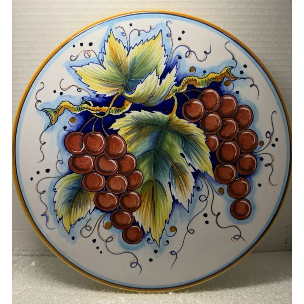 Signed Italian Ceramic Decorative Plate plate12